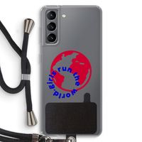 Run The World: Samsung Galaxy S21 Transparant Hoesje met koord