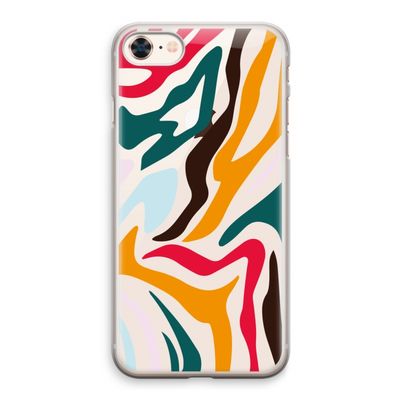 Colored Zebra: iPhone 8 Transparant Hoesje
