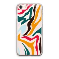 Colored Zebra: iPhone 8 Transparant Hoesje