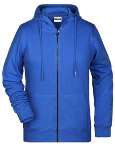 James & Nicholson JN8025 Ladies´ Zip-Hoody - /Royal-Heather - XS