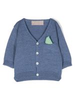 La Stupenderia cardigan à carreaux - Bleu