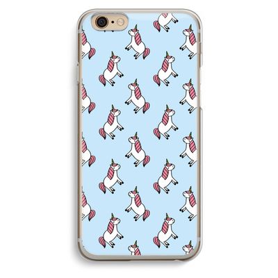 Eenhoorns overal: iPhone 6 / 6S Transparant Hoesje