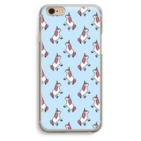 Eenhoorns overal: iPhone 6 / 6S Transparant Hoesje