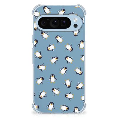 Doorzichtige Silicone Hoesje voor Google Pixel 9 | 9 Pro Pinguïn