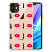 Apple iPhone 11 Doorzichtige Silicone Hoesje Lipstick Kiss