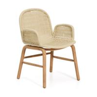 Kave Home Alipa tuinstoel met arm Ecru