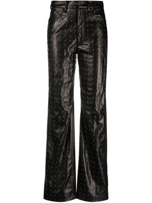 ROTATE BIRGER CHRISTENSEN pantalon clouté en cuir artificiel - Noir