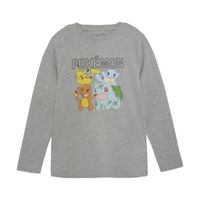 Minymo Jongens shirt Pokemon - Licht grijze melange Minymo Jongens shirt Pokemon - Licht grijze melange
