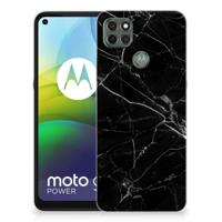 Motorola Moto G9 Power | TPU | Siliconen hoesje | Marmer Zwart - Origineel Cadeau Vader