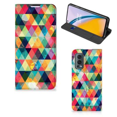 OnePlus Nord 2 5G | Hoesje met Magneet | Geruit