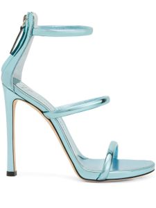 Giuseppe Zanotti sandales 120 mm à effet métallisé - Bleu