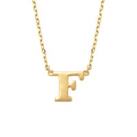 Minimalistische letter ketting - 14K GOUD - Goud - F