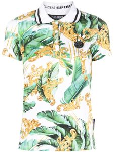 Plein Sport polo à fleurs - Vert