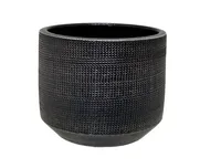 Pot lagos d39h36cm raster zwart - thumbnail
