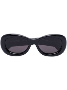 Courrèges lunettes de soleil à monture ovale - Noir