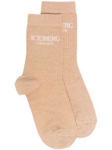 Iceberg chaussettes nervurées à logo - Tons neutres