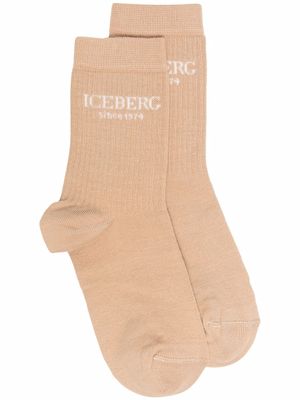 Iceberg chaussettes nervurées à logo - Tons neutres Iceberg chaussettes nervurées à logo - Tons neutres