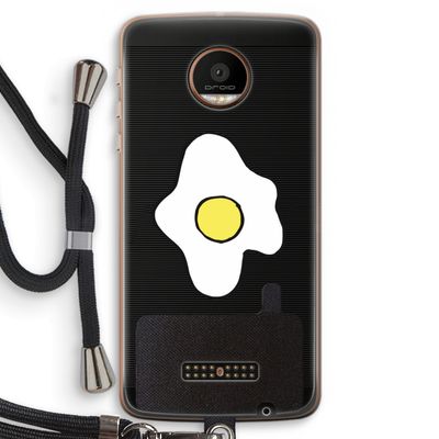 Spiegelei: Motorola Moto Z Force Transparant Hoesje met koord