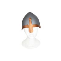Grijze ridder verkleed helm half ei model   -
