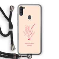 Where flowers bloom: Samsung Galaxy A11 Transparant Hoesje met koord