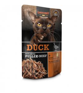 Leonardo - Duck + extra pulled beef - Pouch - 16 x 70 g