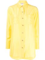 CHANEL Pre-Owned chemise en soie à boutons CC (années 1991) - Jaune