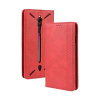 Magnetische gesp retro Crazy Horse textuur horizontale Flip lederen case voor ZTE Nubia Red Magic 3 met houder & kaartsleuven & fotolijstjes (rood)