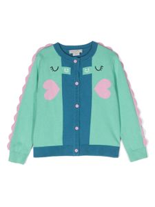 Stella McCartney Kids cardigan Seahorse en coton - Vert