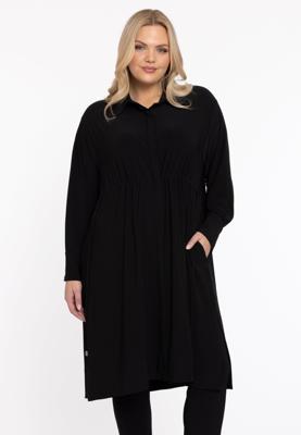 Yoek Tuniek met tailleband | Zwart | Maat 50/52