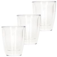 Koffieglazen/theeglazen - 18x - dubbelwandig - transparant glas - 180 ml