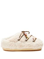 Moon Boot mules en fourrure artificielle - Blanc