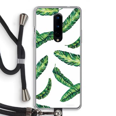 Lange bladeren: OnePlus 8 Transparant Hoesje met koord