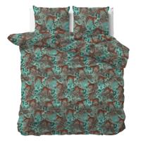 Dekbedovertrek Hasta - Eenpersoons (140x200 cm) - Groen Microvezel - Dessin: - Sleeptime Classy - Dekbed-Discounter.nl