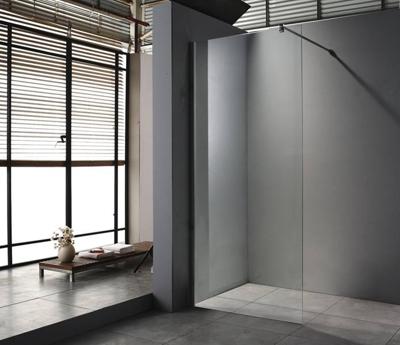 inloopdouchewand 80x200 cm - 8mm NANO glas met profiel