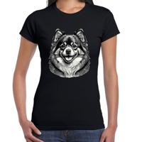 Cadeau/verkleed T-shirt dames - zwart - Pomeriaan hond - hondenliefhebber