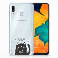 Samsung Galaxy A30 Telefoonhoesje met Naam Cat Good Day - thumbnail