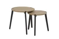 Gabor koffietafel set teak ø 45/55 cm - Alu poten (H45 cm) | 4 Seasons Outdoor