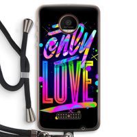 Only Love: Motorola Moto Z Force Transparant Hoesje met koord