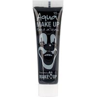 Zwarte schmink horror make-up op waterbasis 15 ml - thumbnail