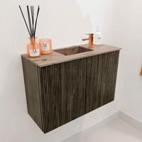 Toiletmeubel Mondiaz Joya Dlux | 60 cm | Meubelkleur Shadow | Faye wastafel Arena Wasbak Midden | 1 kraangat