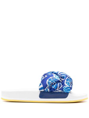 La DoubleJ claquettes Treccia à design tressé - Bleu