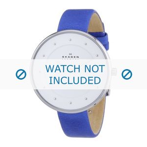 Horlogeband Skagen SKW2172 Leder Blauw 14mm