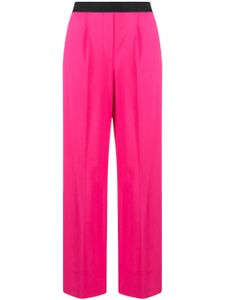 MSGM pantalon ample à taille à logo - Rose