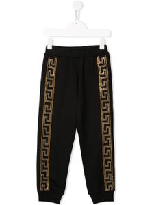 Versace Kids pantalon de jogging à ornements en cristal - Noir