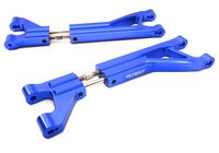 Integy Billet Machined Adjustable Upper Suspension Arms (2), Blue - Traxxas X-Maxx