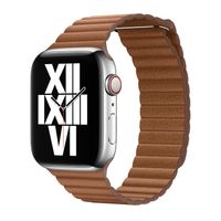 Apple origineel Leather Loop Apple Watch large 42mm / 44mm / 45mm / 49mm Saddle Brown - MXAG2ZM/A - thumbnail