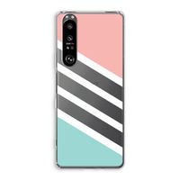 Strepen pastel: Sony Xperia 1 III Transparant Hoesje