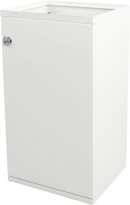 V-part modulaire afvalbak met deur en zakhouder 85 l, wit
