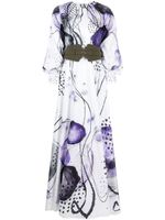 Saiid Kobeisy robe longue à imprimé abstrait - Violet