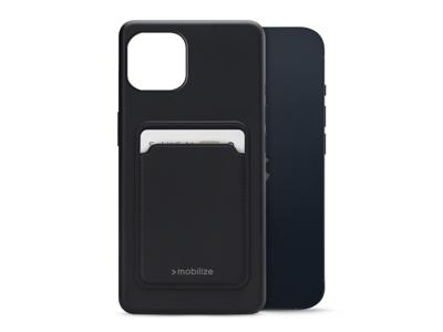 Mobilize Mobilize Rubber Gelly Card Case Apple iPhone 13 Matt Black